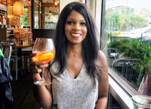 Lakisha Johnson - Drinking an Aperol Spritz at Hedge Row